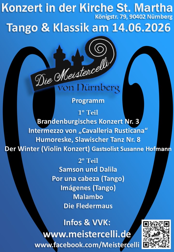 Konzert am 14.06.2026 in der St. Martha Kirche in N�rnberg